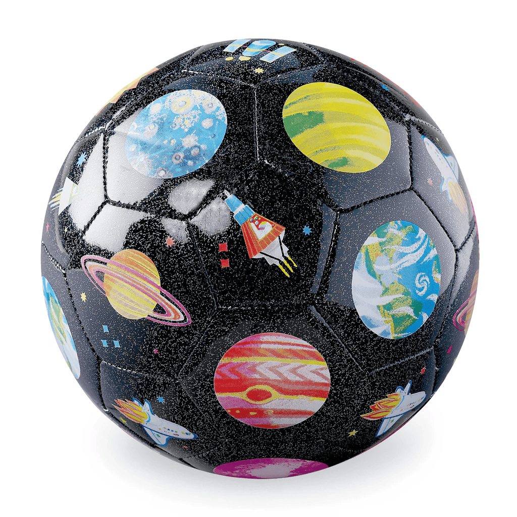 Crocodile Creek Glitter Soccer Ball - Space Exploration (Size 3)