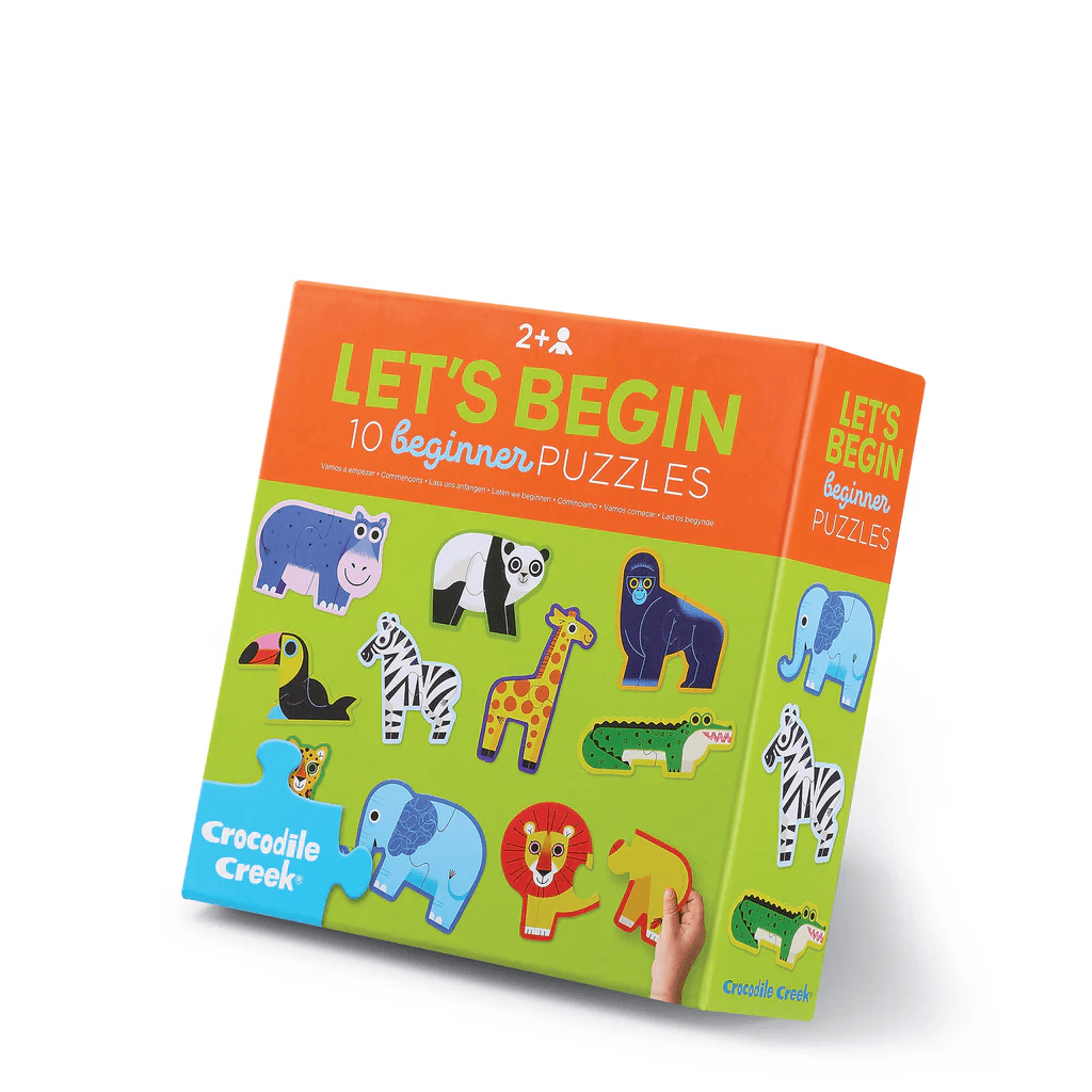 Crocodile Creek Let's Begin Puzzle 2 pc - Jungle in Box