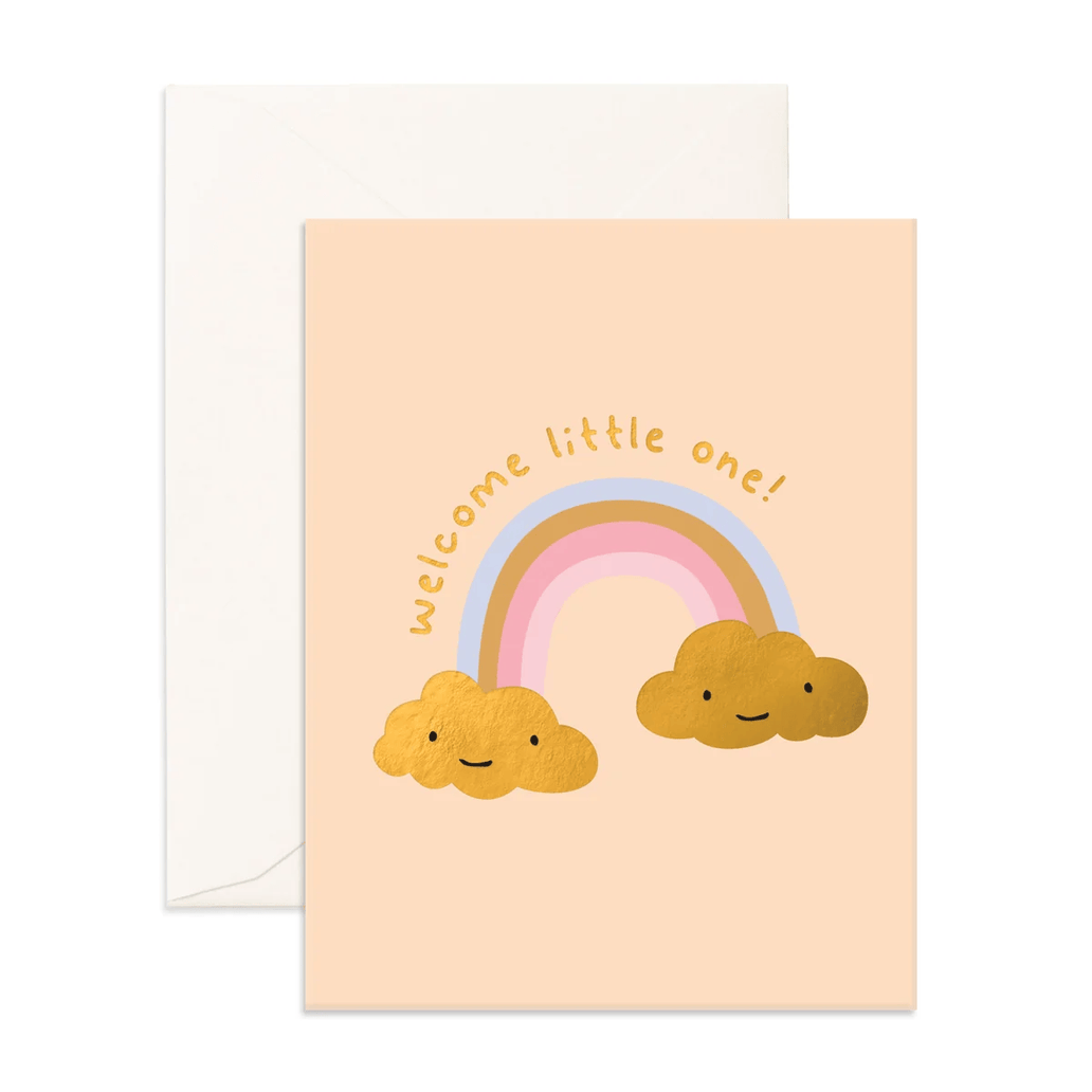Fox & Fallow Welcome Little One Rainbow Greeting Card