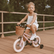 12 Inch Classic Pedal Bike with Wicker Basket Blush Pink