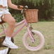 12 Inch Classic Pedal Bike with Wicker Basket Blush Pink