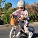 12 Inch Classic Pedal Bike with Wicker Basket Vintage White