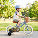 12 Inch Classic Pedal Bike with Wicker Basket Steel Blue