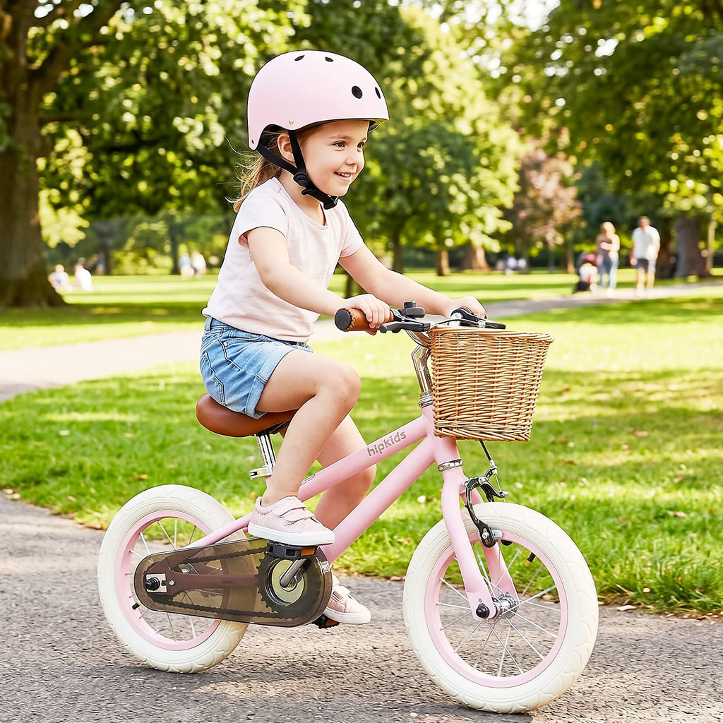 children bicycle baby pink bike with basket