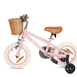 12 Inch Classic Pedal Bike with Wicker Basket Blush Pink