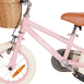 12 Inch Classic Pedal Bike with Wicker Basket Blush Pink