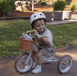2 in 1 Steel Trike/Balance Bike (incl. wicker basket) Vintage White