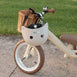 2 in 1 Steel Trike/Balance Bike (incl. wicker basket) Vintage White