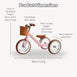 2 in 1 Steel Trike/Balance Bike (incl. wicker basket)