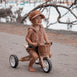 2 in 1 Toddler Mini-Trike/Balance Bike with Wicker Basket Natural