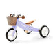 2 in 1 Toddler Mini-Trike/Balance Bike with Wicker Basket Lilac