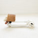 3 Wheel Scooter with Wicker Basket Ivory