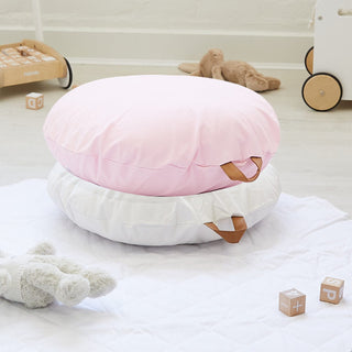 BAYLEY Cushion w/Tan Handle - 2 Pack Pink/Ivory