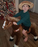 Brown Ride On Walking Toy Horse Pony Large