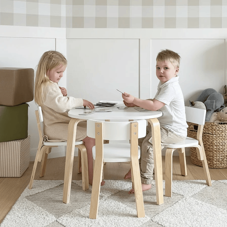 EZRA Square Table & 4 Chair Set