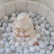 Foldable Corduroy Ball Pit Ivory