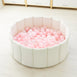 Foldable Corduroy Ball Pit with 200 Balls - Preorder Ivory Ball Pit Pale Pink Balls