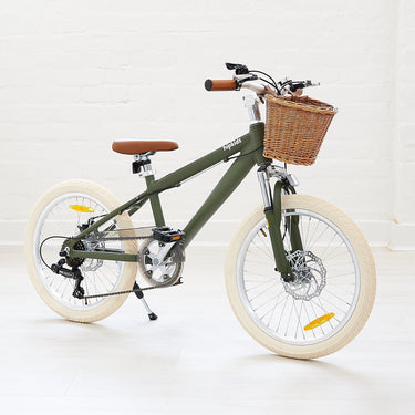 HipKids 20 Inch Classic Pedal Bike Olive