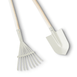 Kids Rake & Shovel Garden Tools Vintage White