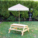 Kids Sand Water / Picnic Table with Umbrella Blush Pink