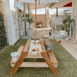 Kids Sand Water / Picnic Table with Umbrella White - Preorder