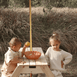 Kids Sand Water / Picnic Table with Umbrella White - Preorder