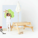 Kids Sand Water / Picnic Table with Umbrella White - Preorder