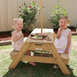 Kids Sand Water / Picnic Table with Umbrella White - Preorder