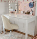Layla Study Desk & Amari Desk Chair Set Ivory Boucle