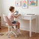 Layla Study Desk & BILLY Corduroy Desk Chair Set Dusty Pink