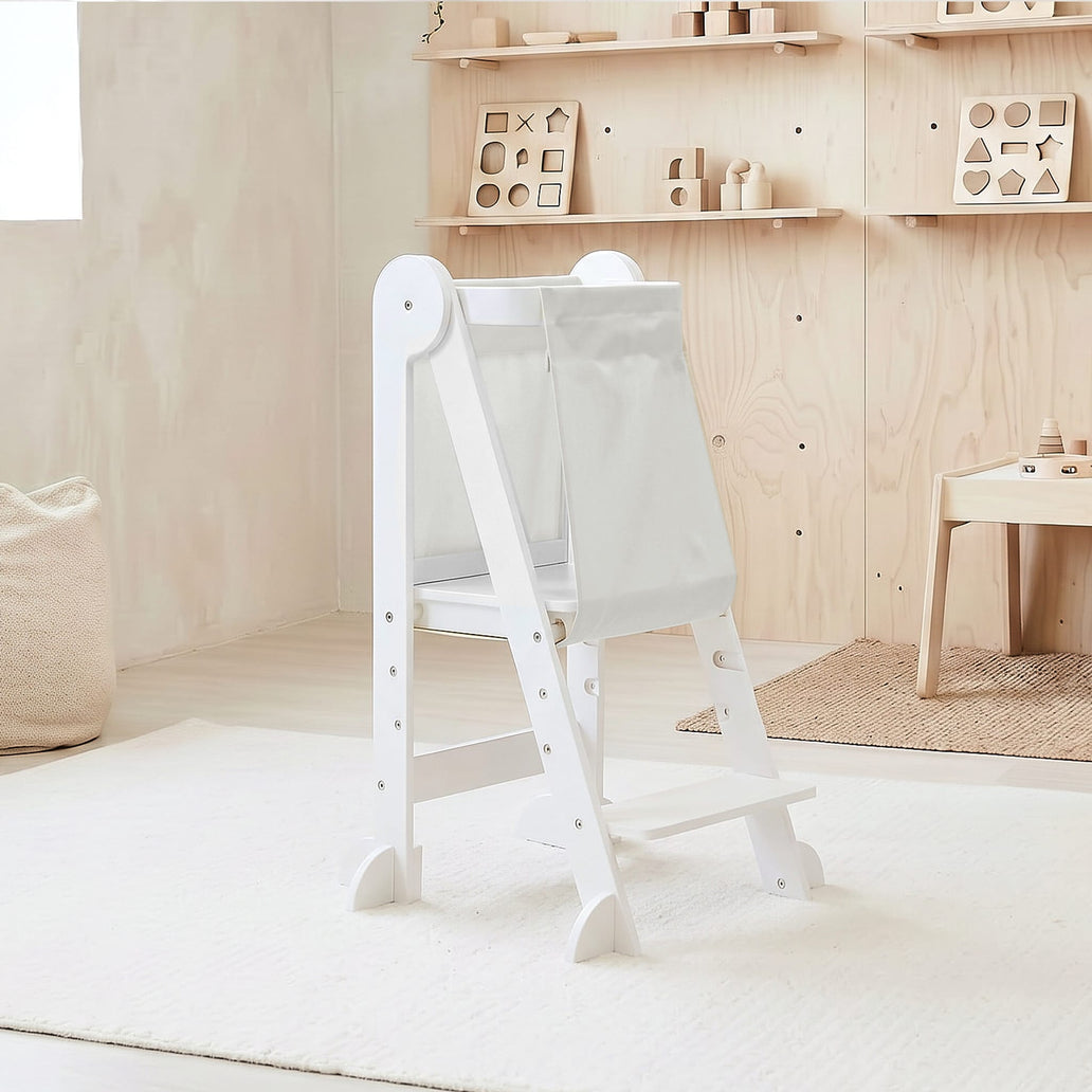 Learning Tower Ladder with Removable Toddler Guard - Preorder White