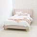 LIBERTY Upholstered Bed Pale Pink Velvet