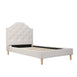 MIA King Single Upholstered Bed Fawn - Linen Fabric
