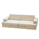 Modular Kids Play Sofa - 12 Piece Set Nougat