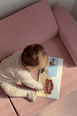 Modular Kids Play Sofa - 12 Piece Set Soft Pink
