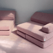 Modular Kids Play Sofa - 12 Piece Set Soft Pink