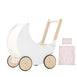 Moon Pram with Daisy Doll Bedding Bundle - preorder White/Daisy