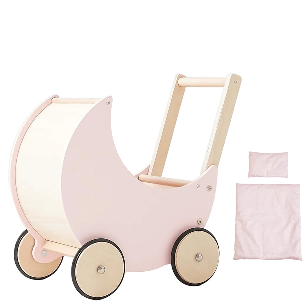 Moon Pram & Doll Bedding Bundle Blush Pink/Daisy