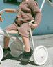 My First Pedal Trike with Parent Push Handle and Wicker Basket - Preorder Vintage White