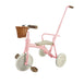 My First Pedal Trike with Parent Push Handle and Wicker Basket - Preorder Blush Pink