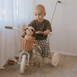 My First Pedal Trike with Parent Push Handle and Wicker Basket - Preorder Vintage White