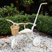 My First Pedal Trike with Parent Push Handle and Wicker Basket - Preorder Vintage White