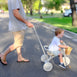 My First Pedal Trike with Parent Push Handle and Wicker Basket - Preorder Vintage White