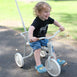 My First Pedal Trike with Parent Push Handle and Wicker Basket - Preorder Vintage White