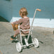 My First Pedal Trike with Parent Push Handle and Wicker Basket - Preorder Vintage White