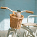 My First Pedal Trike with Parent Push Handle and Wicker Basket - Preorder Vintage White