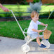 My First Pedal Trike with Parent Push Handle and Wicker Basket - Preorder Vintage White