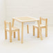 Quinn Lego Table & 2 Chair Set Natural