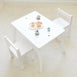 Quinn Lego Table & 2 Chair Set White