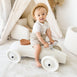 Ride On Steel Racer Push Car Vintage White